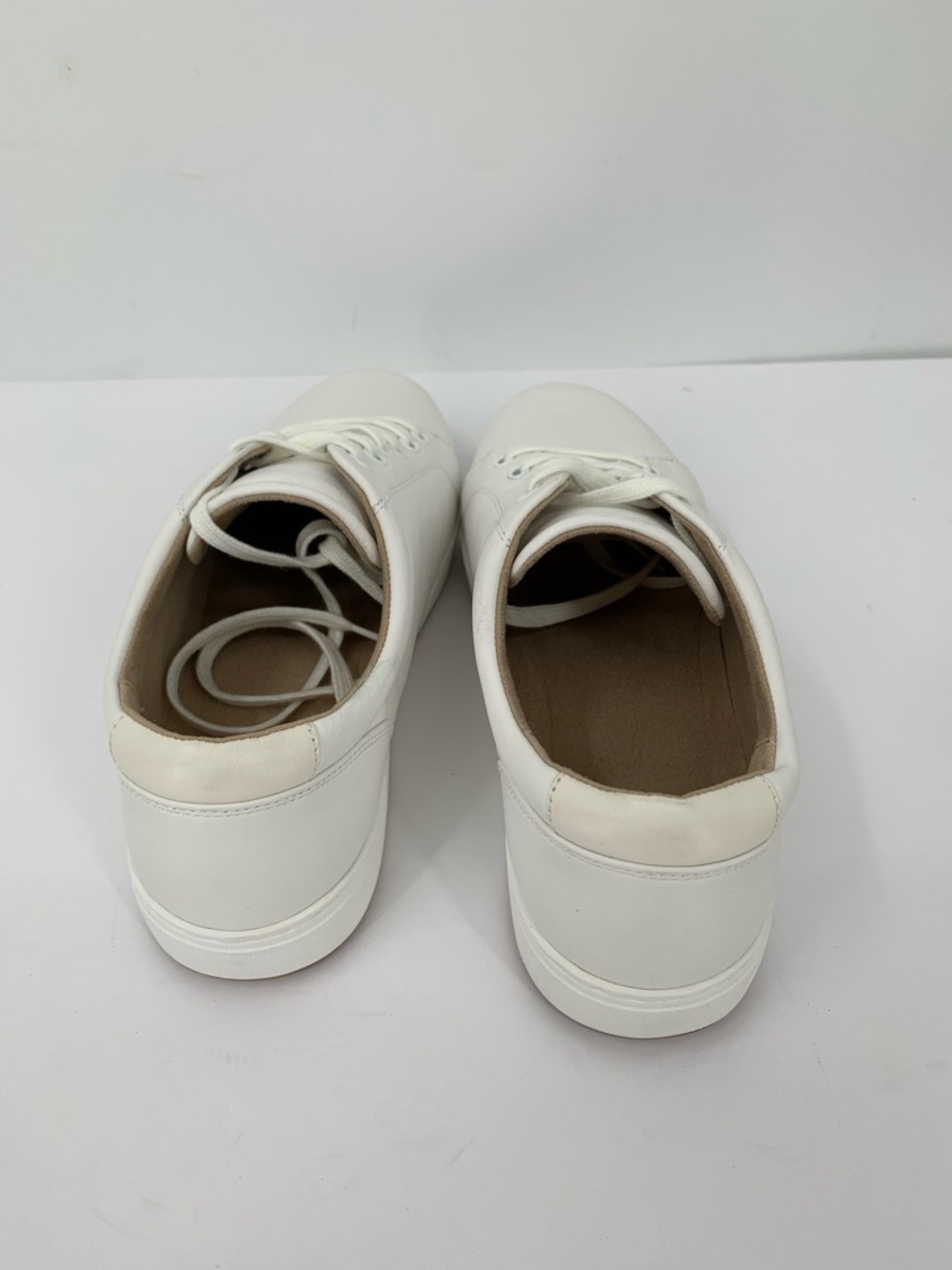 ABEO Encore lace sneaker shoe white leather tie comfort footbed EUC 9.5 WIDE - Picture 5 of 7